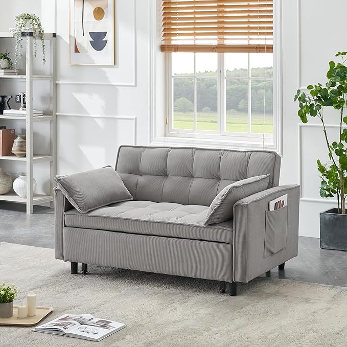 Ball & Cast Convertible Sofa Bed, Pull Out Loveseat Sleeper Sofa, Convertible - Image 3