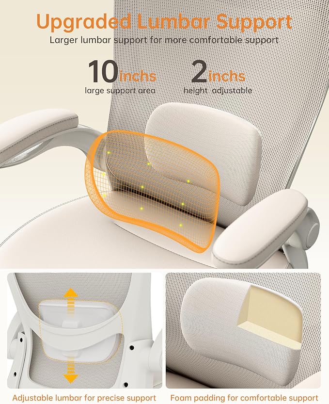Office Chair, PU Leather Ergonomic Desk Chair - Image 4