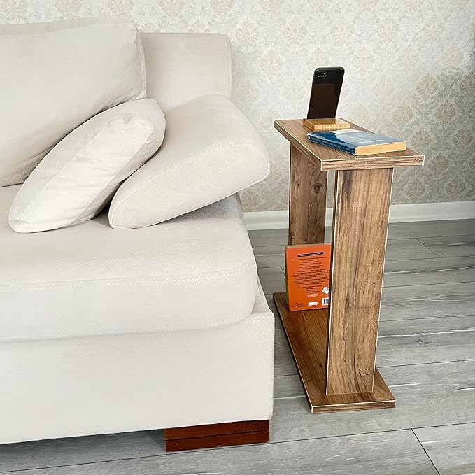 Very Narrow Side Table for Living Room, Small Apartment Space Between Chairs - Image 6