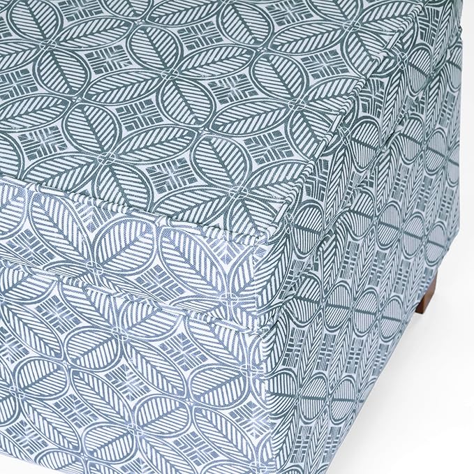 HomePop Home Decor | K7342-A874 | Classic Square Storage Ottoman - Image 5