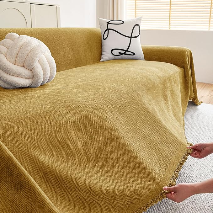 hyha Couch Cover for Dogs, Boho Sofa Covers for 3 Cushion Couch Washable - Image 5