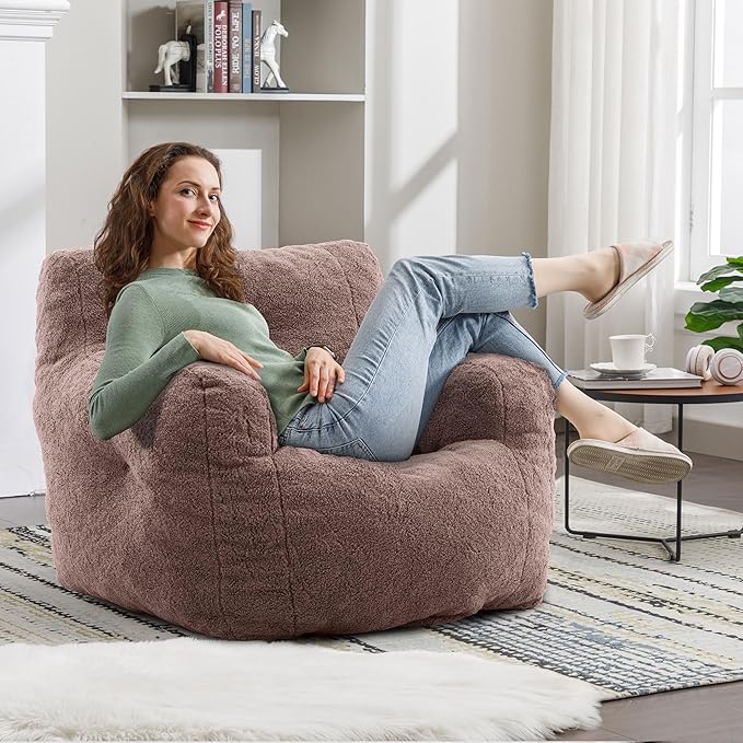 Recaceik Bean Bag Chairs, Tufted Soft Stuffed Bean Bag Chair - Image 9