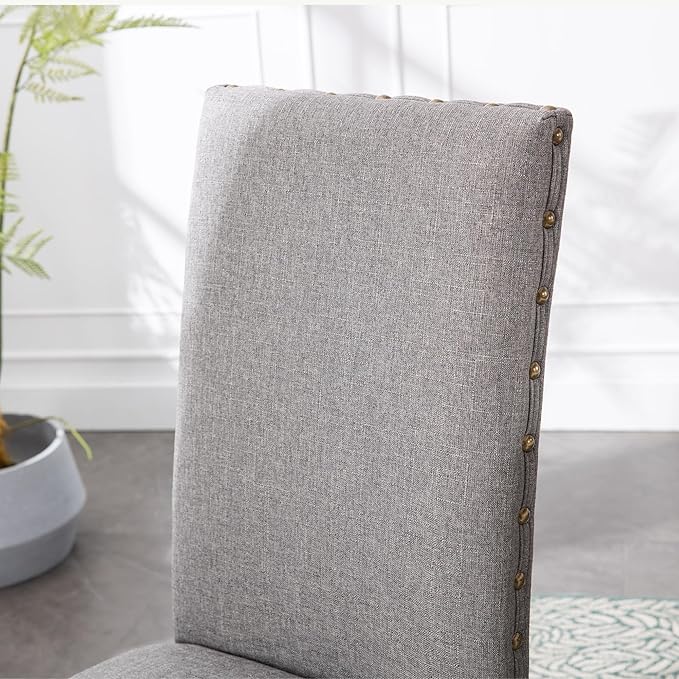 Parsons Kitchen Dining Chair Set Room Modern Upholstered Stylish Fabric High - Image 7