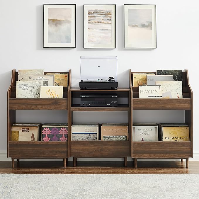 Crosley Furniture Liam 3-Piece Turntable Record Player Stand And Vinyl Storage - Image 7