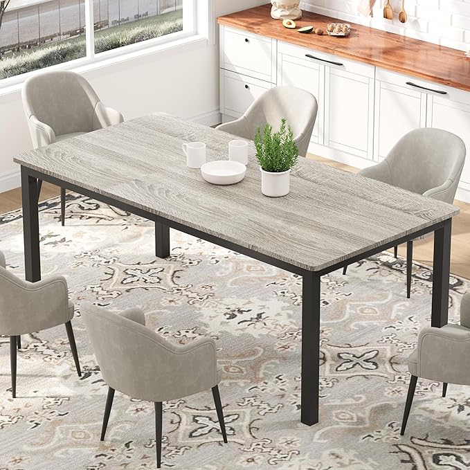 GarveeHome 78.7in Industrial Dining Table - Image 4