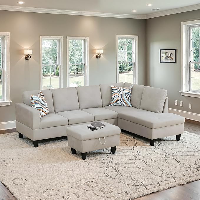 NicBex Sectional Couch 3 Pieces Sofa Set by NicBex