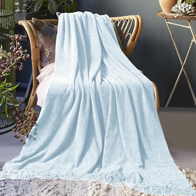 Chenille Throw Blanket for Couch 50"X 60", Soft Cozy Throws - Image 8