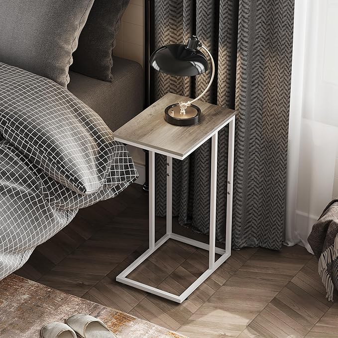 WLIVE Side Table, C Shaped End Table - Image 4