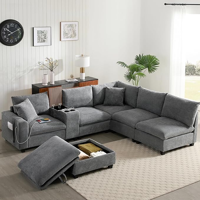 Merax 140'' Oversized Modular Sectional Sofa - Image 3