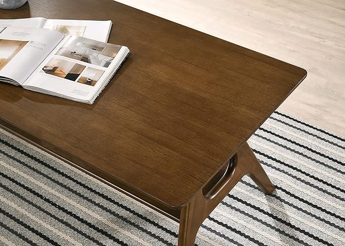 Roundhill Furniture Arona 3-Piece Coffee Table Set, Coffee Table and Two End - Image 7