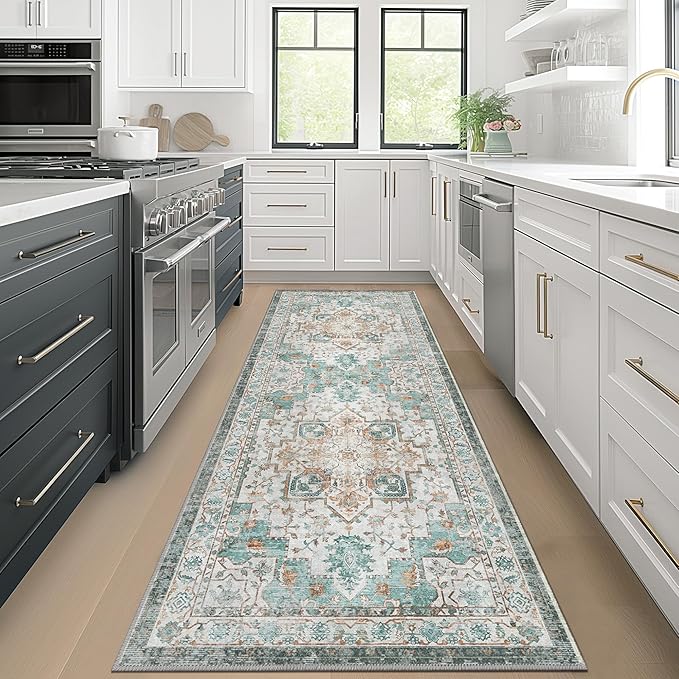 GENIMO 2x10 Runner Rugs for Hallway, Machine Washable Non Slip Vintage Rugs - Image 2