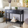 SAFAVIEH Home Collection Tate Black 2-Drawer Bottom Shelf Console Table CNS5720B by SAFAVIEH