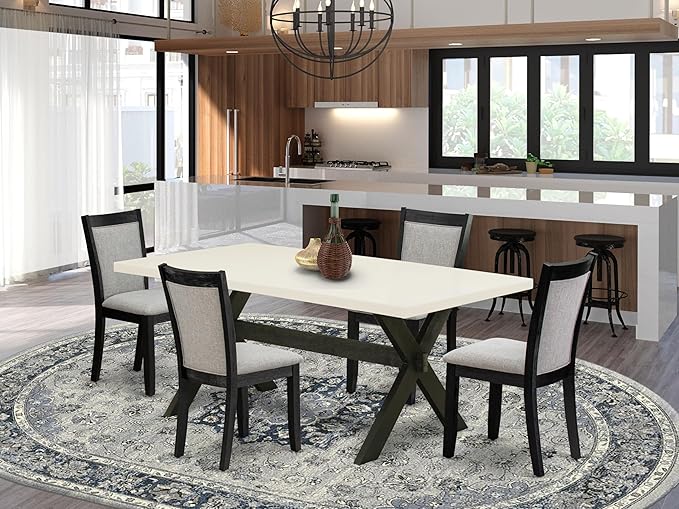 East West Furniture X627MZ606-5 5 Piece Dining Room Table Set Includes a - Image 2