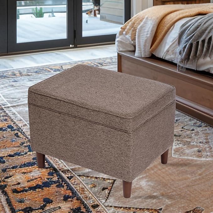 Home Decor | Dinah Collection Modern Storage Ottoman | Ottoman - Image 2