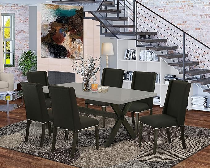 East West Furniture X697FL624-7 7 Piece Dining Room Furniture Set Consist of a by EastWestFurniture