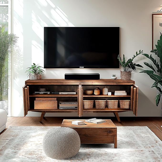 Acacia Harmony TV Stand for TVs up to 75+ Inch Entertainment Center - Image 2