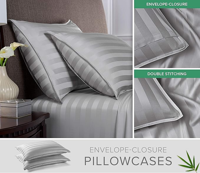 Split King Sheets by Pure Bamboo, Genuine 100% Organic Viscose Derived from - Image 3