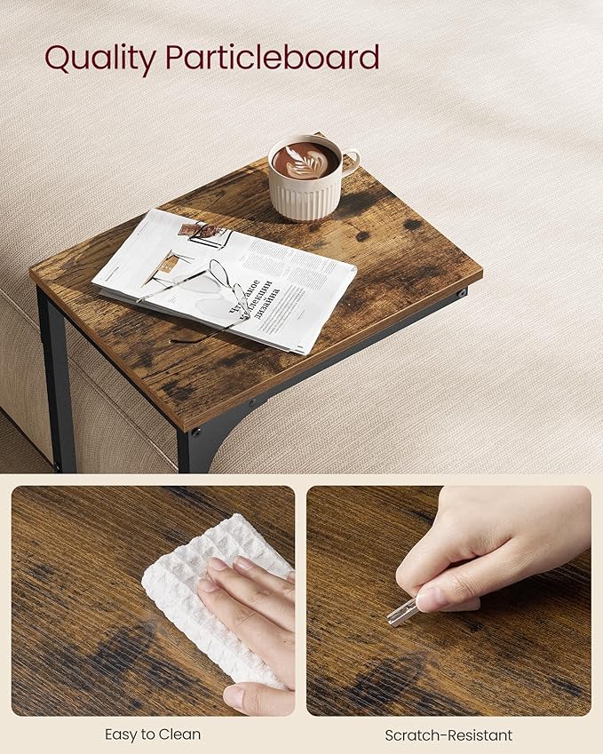 VASAGLE C-Shaped End Table, Small Side Table - Image 5
