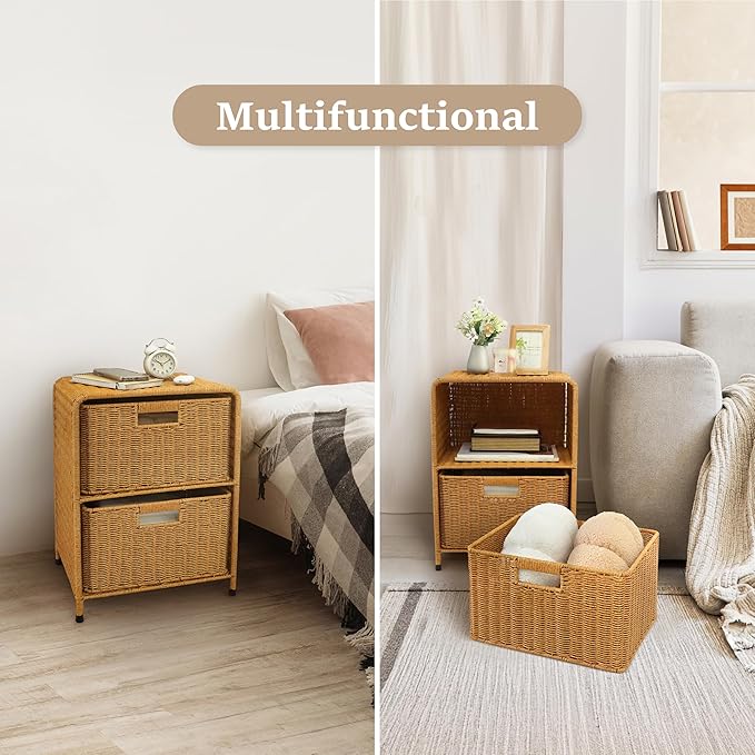 myHomeBody Wicker Nightstand - Image 6