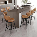 Counter Height Bar Stools, Faux Leather Kitchen Counter Stools by ErdoruLiving
