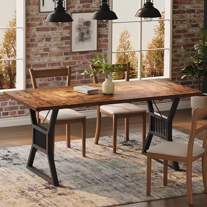 GarveeHome 70.8 Inch Dining Table 4-6 Person, Kitchen Table - Image 8