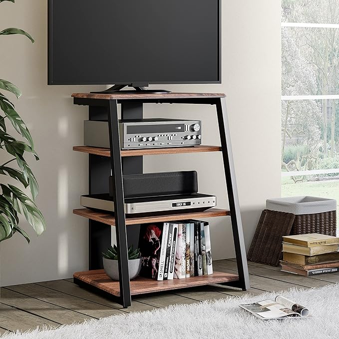 FITUEYES Design 4-Tier AV Media Stand Corner Shelf - Image 8