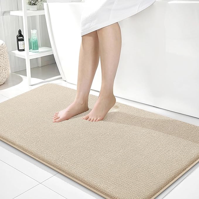 OLANLY Thick Memory Foam Bath Mat Rug 44x24, Extra Soft Absorbent Bathroom Rug by OLANLY