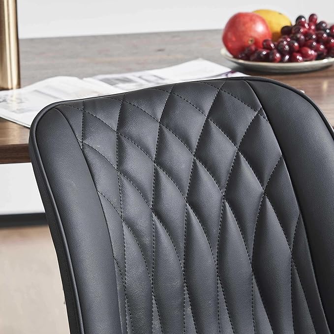 YOUNIKE Black Dining Chairs Set of 2 - Image 3
