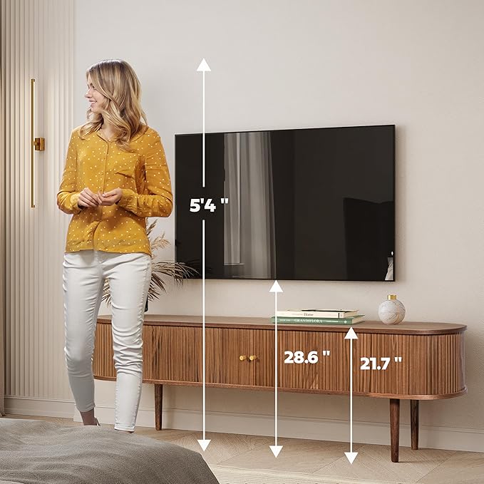 WERMO 71’’ TV Stand with Storage and Shelves - Image 4