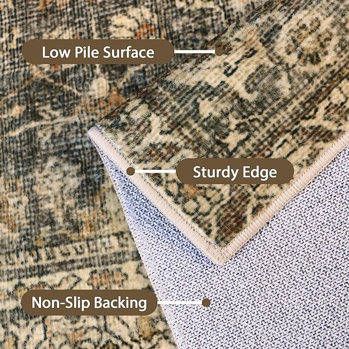8X10 Area Rugs Machine Washable Rugs - Image 5