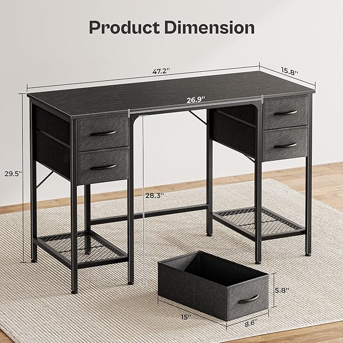 Huuger 47 Inch Computer Desk - Image 3
