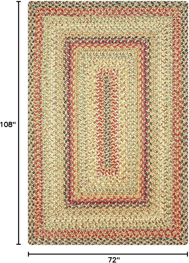 Homespice Kingston Braided Area Rug 6x9' – Multicolor Country Rugs - Image 2