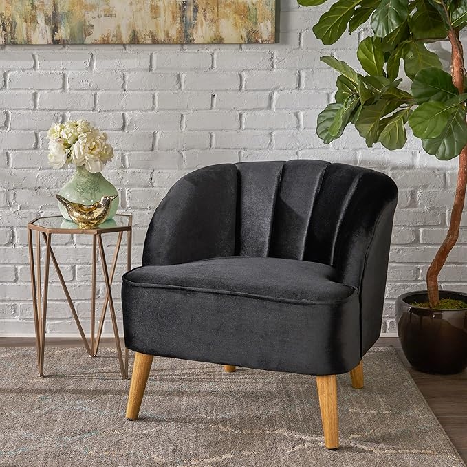Ball & Cast Velvet Accent Chair, Modern Lounge Living Room Chairs by BallCast