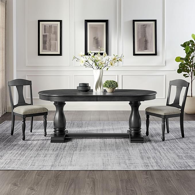 KEIKI Retro 7-Piece Wooden Dining Table Set - Image 7