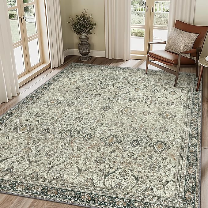 8X10 Area Rugs Machine Washable Rugs by BESBLEE