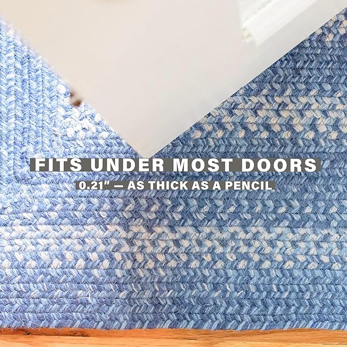 Denim Blue Jute Braided Oval Rugs, 16x24 - Image 6