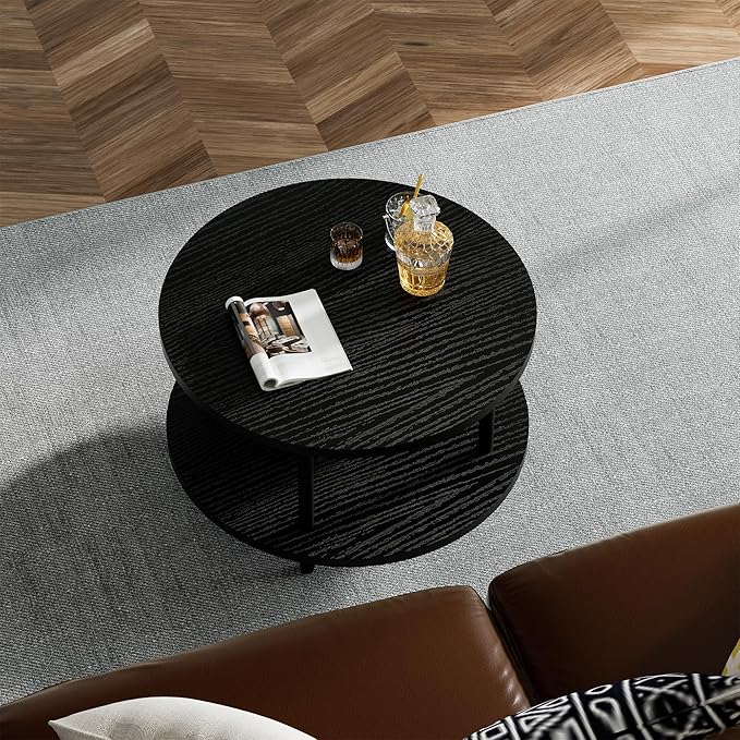 Round Coffee Table, 23.6" Circle Coffee Table - Image 7