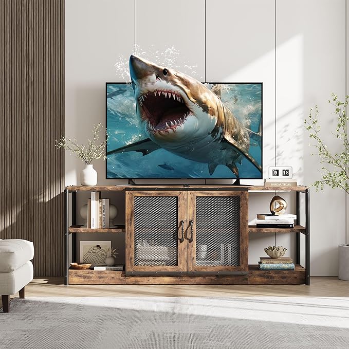 GarveeHome Farmhouse TV Stand for 65/75 inch TV, Entertainment Center - Image 9