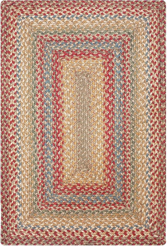 Homespice Azalea Multi Color Rectangle Braided Rug, 2x3' - Image 8