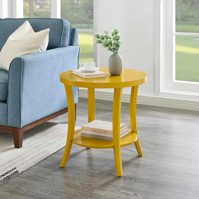 Roundhill Furniture Perth Contemporary Round End Table by RoundhillFurniture