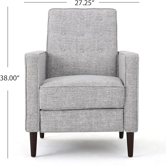 Christopher Knight Home Mervynn Mid-Century Modern Fabric Recliners, 2-Pcs Set - Image 3