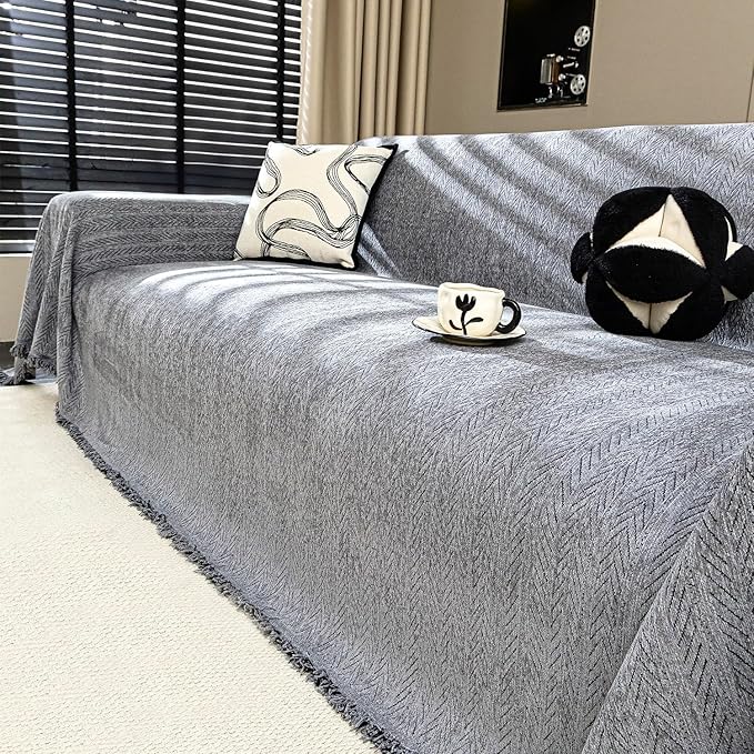 Nobildonna Sofa Cover Washable Soft Thicken Chenille Couch Cover by Nobildonna