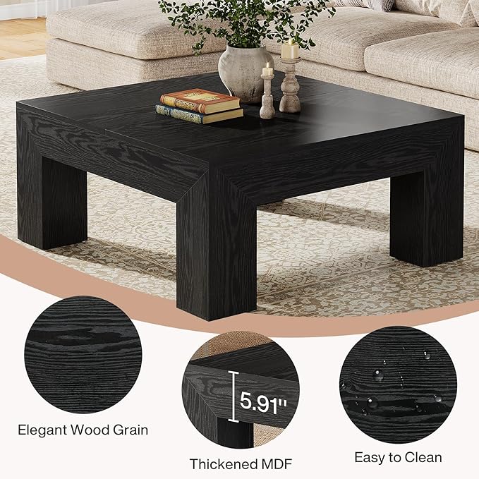 Tribesigns 39.4-Inch Square Coffee Table - Image 5