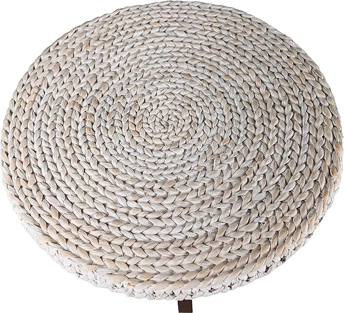 Round Coffee Table, RANDEFURN Seagrass Coffee Tables, Pine Wood X Base Frame - Image 3