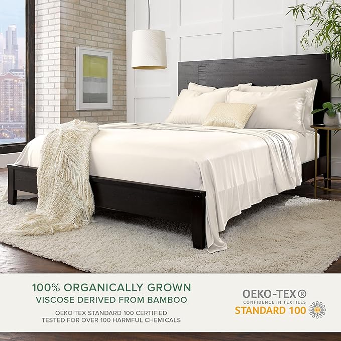 California King Sheets by Pure Bamboo, Genuine 100% Organic Viscose Derived - Image 2