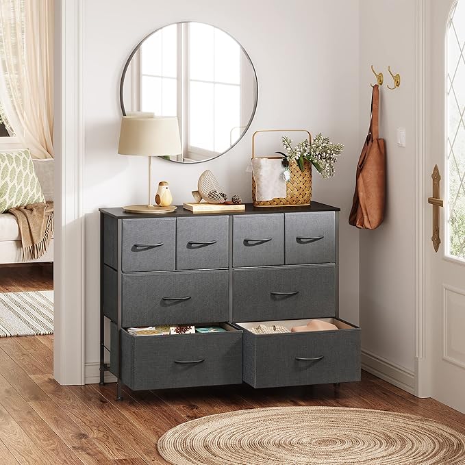 WLIVE Dresser for Bedroom with 8 Drawers, Wide Fabric Dresser for Storage and - Image 8