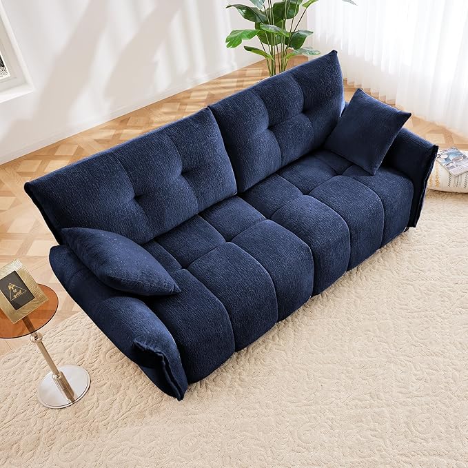 Modern Chenille Fabric 2-Seat Loveseat Sofa, Premium Upholstery Living Room - Image 3