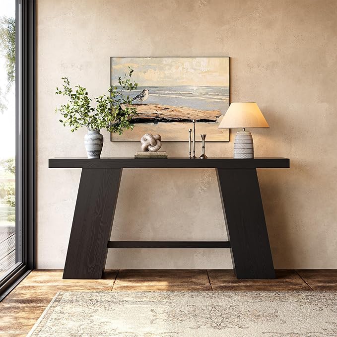 LITTLE TREE 70.8-Inch Long Black Console Table - Image 7