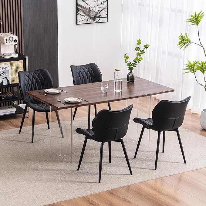 YOUNIKE Dining Chairs Set of 2, Upholstered Faux Leather Kitchen & Dining Room - Image 7