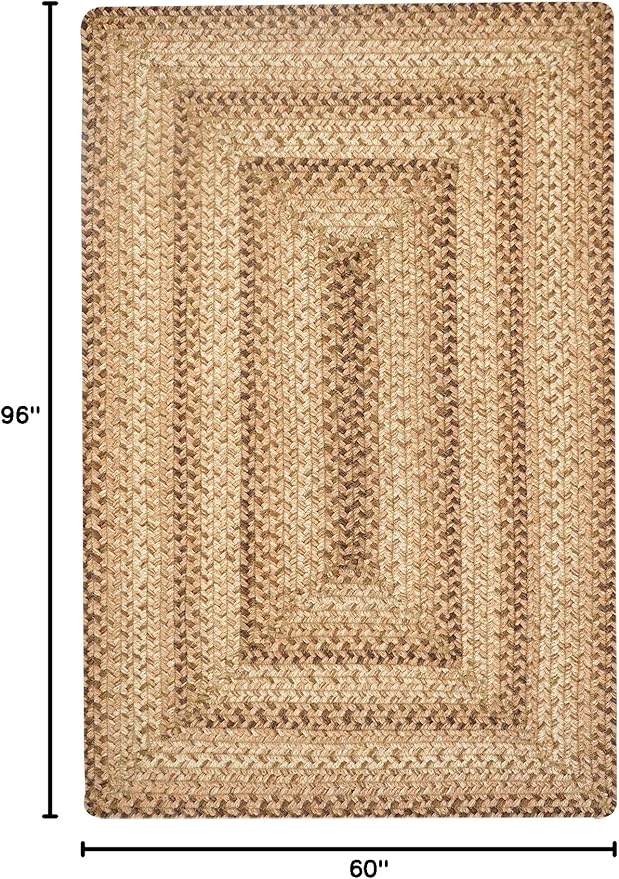 Homespice Cookie Dough Oval Braided Rugs 5x8' - Image 2
